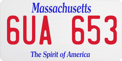 MA license plate 6UA653