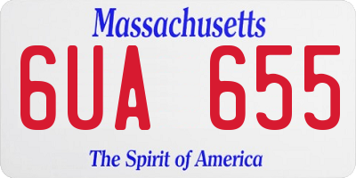 MA license plate 6UA655