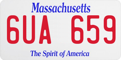 MA license plate 6UA659