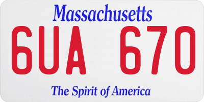 MA license plate 6UA670