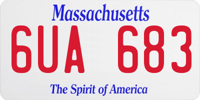 MA license plate 6UA683