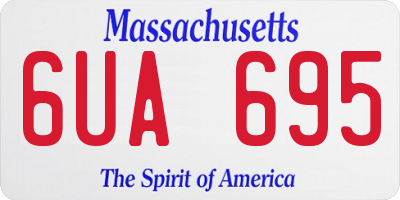 MA license plate 6UA695