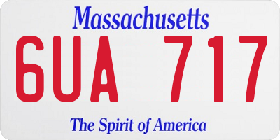MA license plate 6UA717