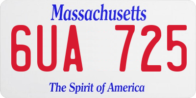 MA license plate 6UA725