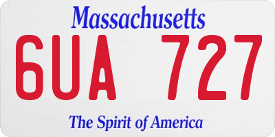 MA license plate 6UA727