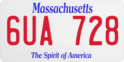 MA license plate 6UA728