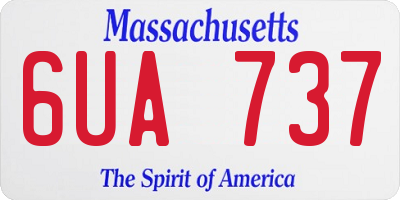 MA license plate 6UA737