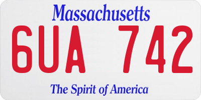 MA license plate 6UA742
