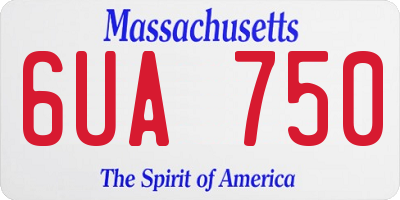 MA license plate 6UA750