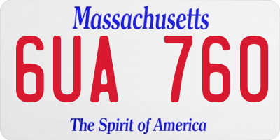 MA license plate 6UA760