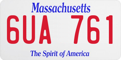 MA license plate 6UA761