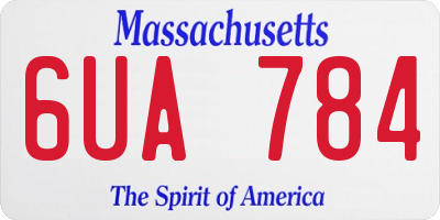 MA license plate 6UA784