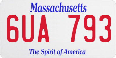 MA license plate 6UA793