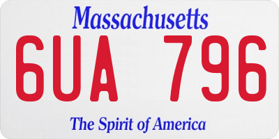 MA license plate 6UA796