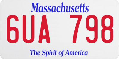 MA license plate 6UA798