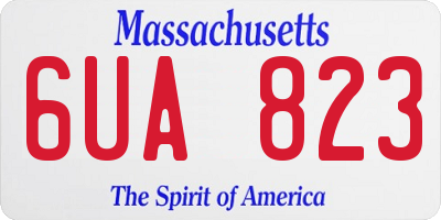 MA license plate 6UA823