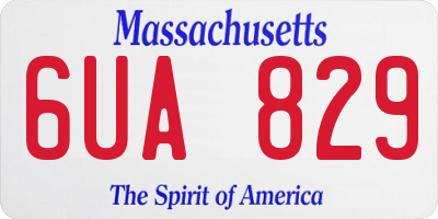 MA license plate 6UA829
