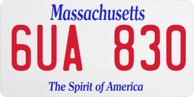 MA license plate 6UA830