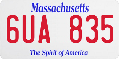 MA license plate 6UA835