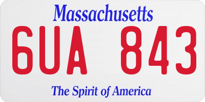 MA license plate 6UA843