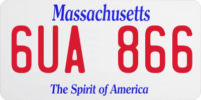 MA license plate 6UA866