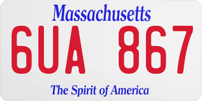 MA license plate 6UA867