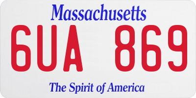 MA license plate 6UA869