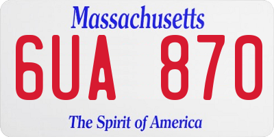 MA license plate 6UA870
