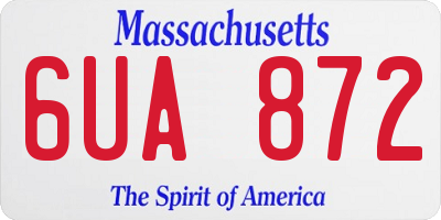 MA license plate 6UA872