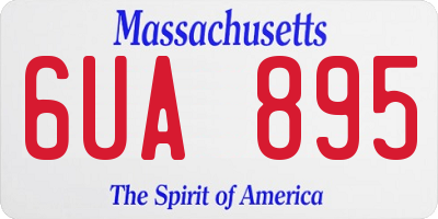 MA license plate 6UA895