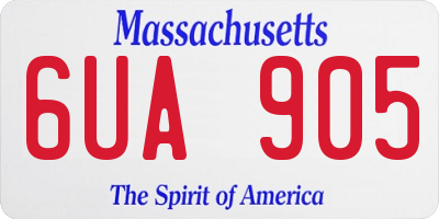 MA license plate 6UA905