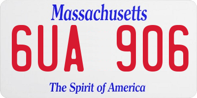 MA license plate 6UA906