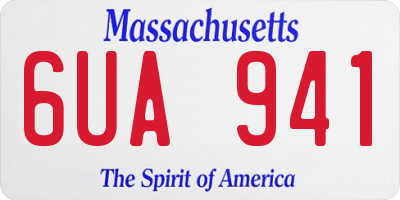 MA license plate 6UA941