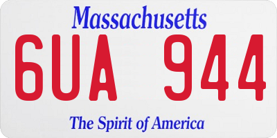 MA license plate 6UA944
