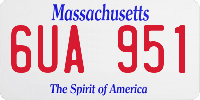MA license plate 6UA951