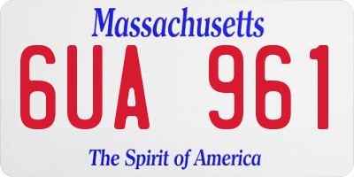 MA license plate 6UA961