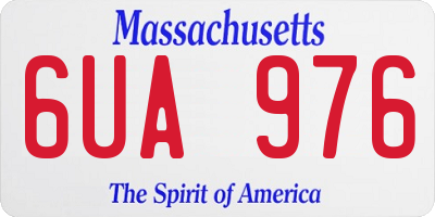 MA license plate 6UA976