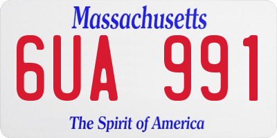 MA license plate 6UA991