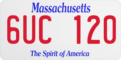 MA license plate 6UC120