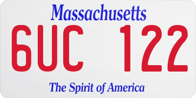 MA license plate 6UC122