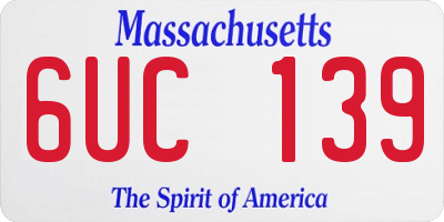 MA license plate 6UC139