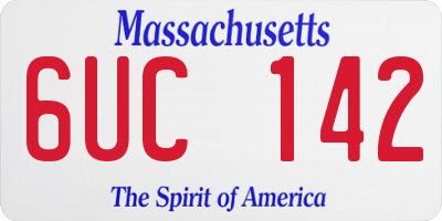 MA license plate 6UC142