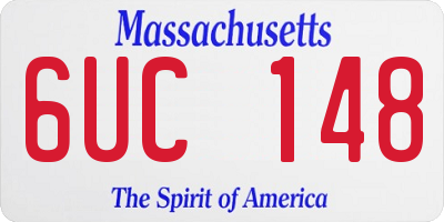 MA license plate 6UC148