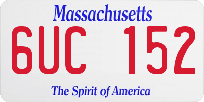 MA license plate 6UC152