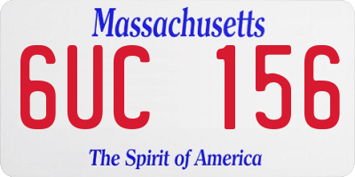 MA license plate 6UC156
