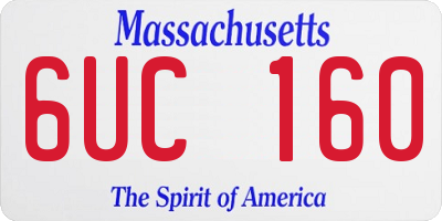 MA license plate 6UC160