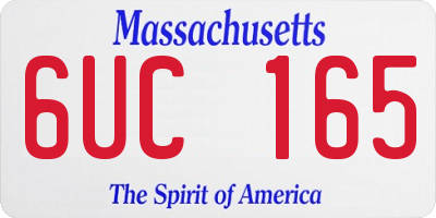 MA license plate 6UC165