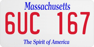 MA license plate 6UC167