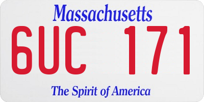 MA license plate 6UC171