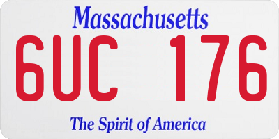 MA license plate 6UC176